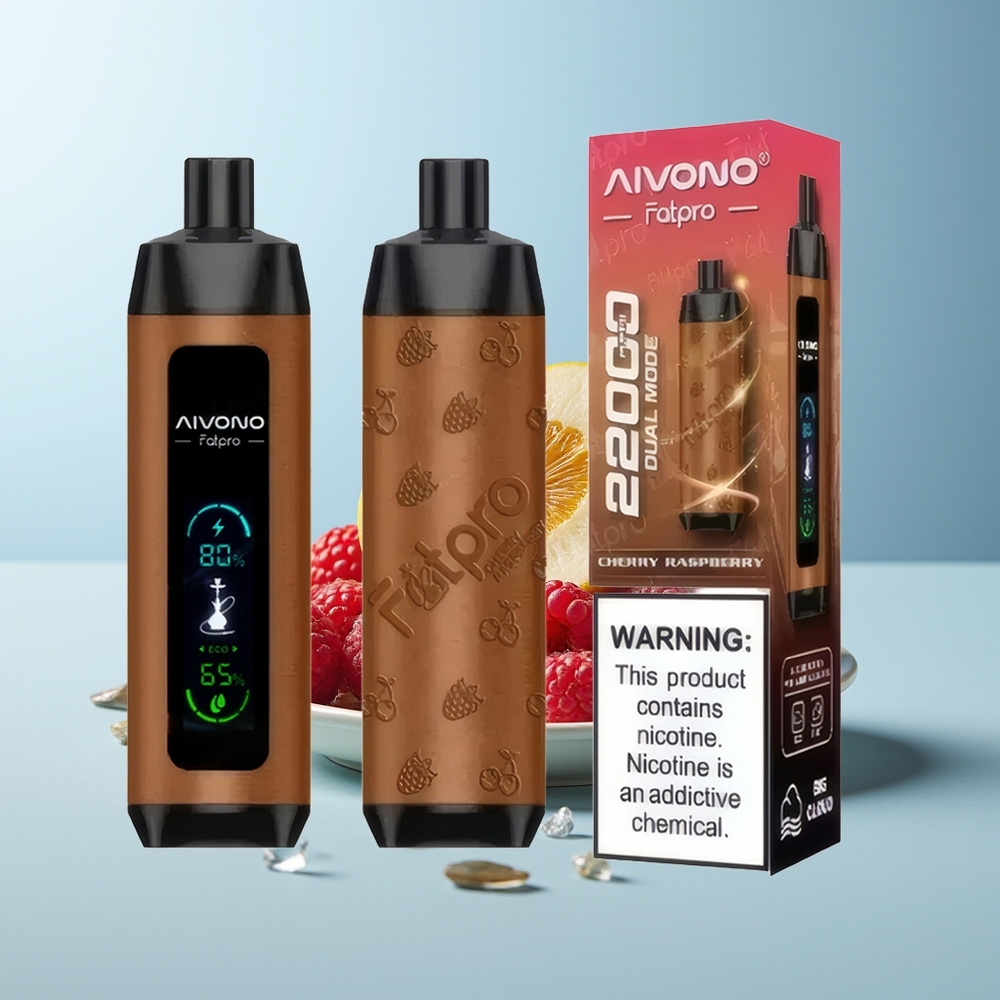Aivono Aim Fatpro 22000 Пуфове Череша Малина 28ml 600mah 0.6 ohm Mesh Dual Modes