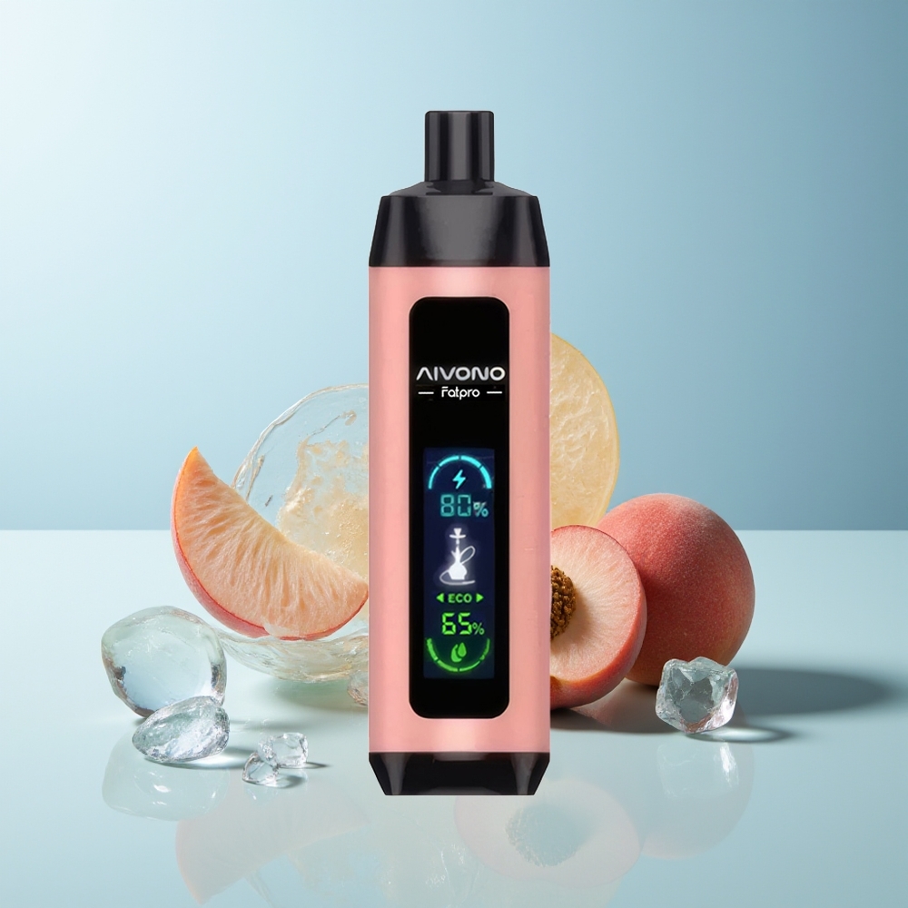 Aivono Aim Fatpro 22000 Пуфове Праскова Лед 28ml 600mah 0.6 ohm Mesh Dual Modes