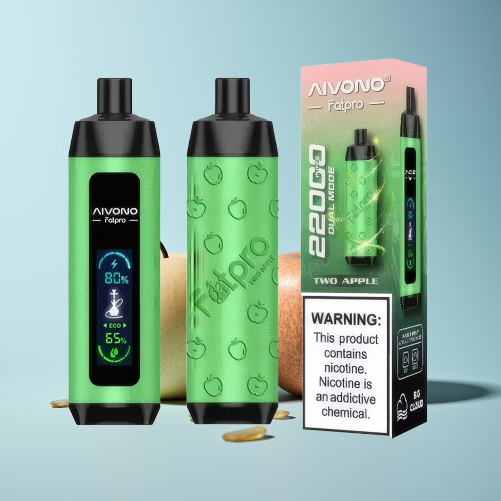 Aivono Aim Fatpro 22000 Пуфове Две Ябълки 28ml 600mah 0.6ohm Mesh Dual Modes