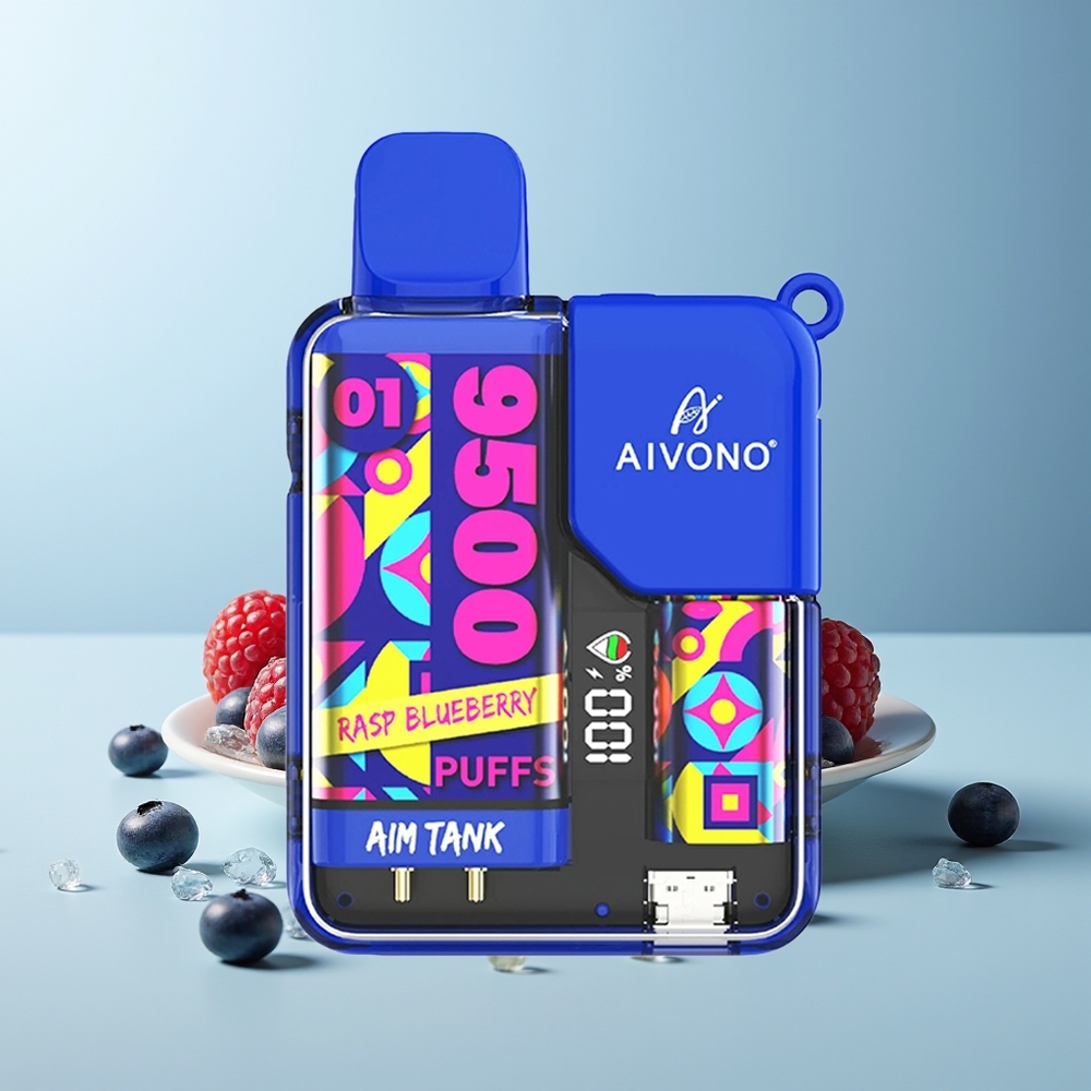 Aivono Aim-Tank 9500 Пуфове Малина Синьо Боровинка 18ml 650mAh LCD 1.2ohm Mesh