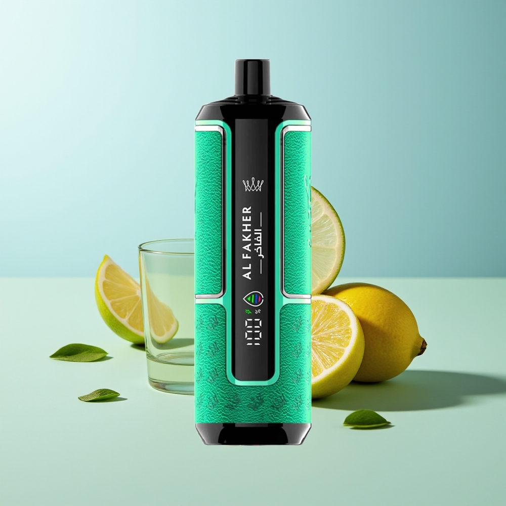 Al Fakher Crown Bar 15K Лимоново-Ментов Хипермакс Ултра Преносим Vape Kit