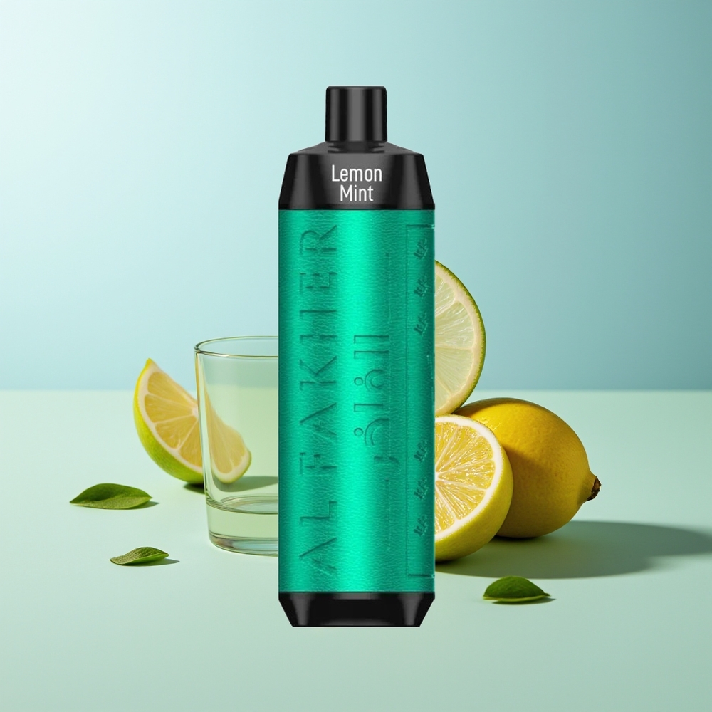 Al Fakher Crown Bar 8000 Лимон Мента Едноразов Vape с 600mah Батерия 18ml Е-Течност и USB Type-c Зарядно
