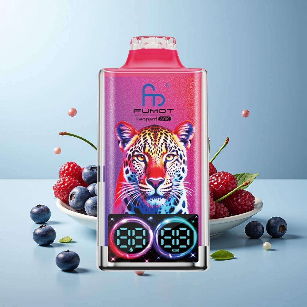 Fumot Leopard 40000 Пуфове Диспозъбъл Вейп Боровинка Череша Кранберри 5% Nicotine 700mAh