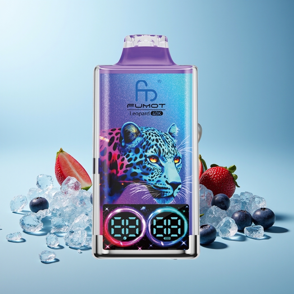 Fumot Leopard 40K Пуфове Диспоузебл Вейп Боровинка На Лед Зареждане Цифров Дисплей Масло