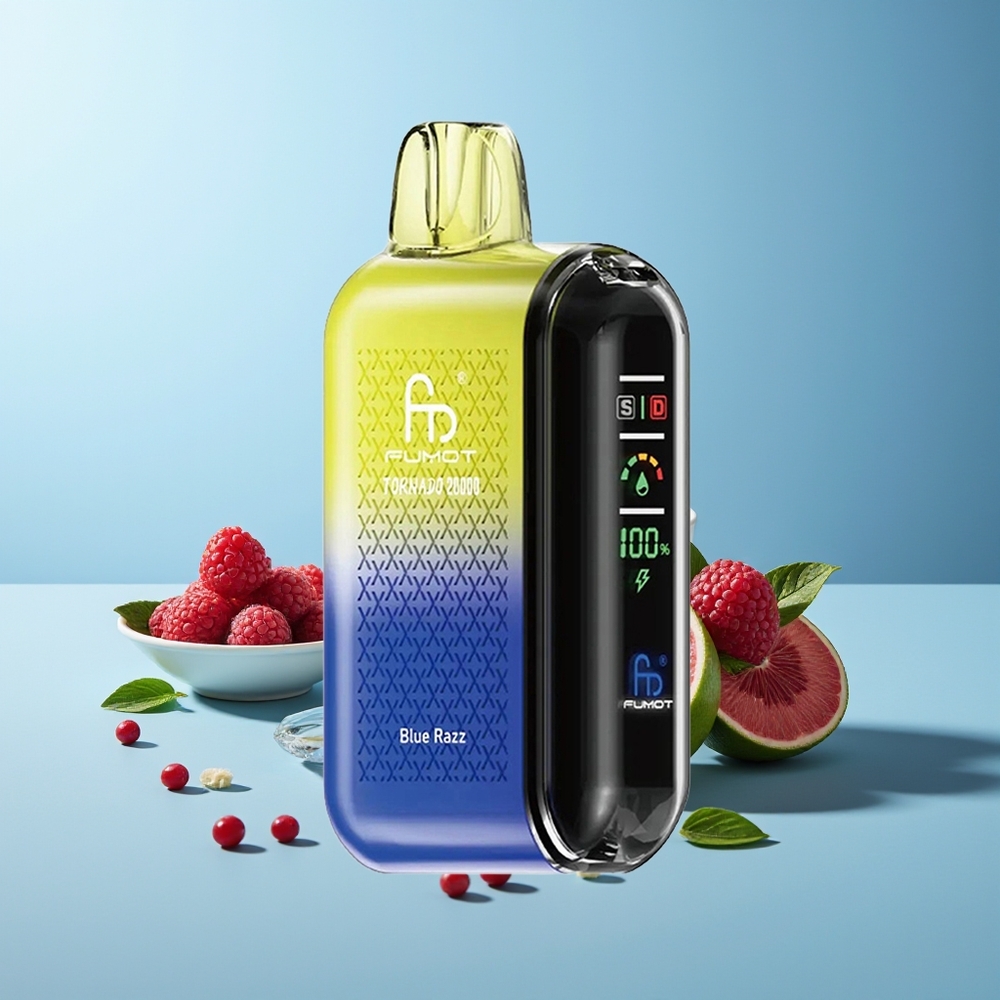 Fumot Tornado 20000 Пуфове Dual Mesh Blue Razz Smart Display Airflow Control