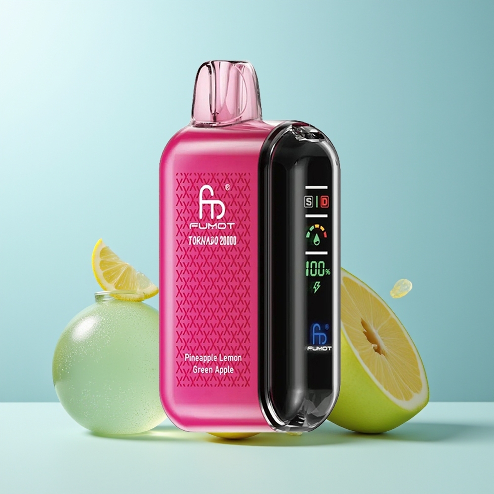 Fumot Tornado 20000 Пуфове Ананас Лимон Зелена Ябълка Dual Mesh Coil 20ml 850mAh