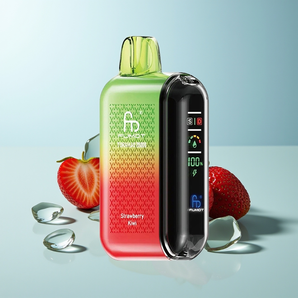 Fumot Tornado 20000 Пуфове Ягода Киви Dual Mesh Coil 20ml 850mAh Smart Display Airflow Control