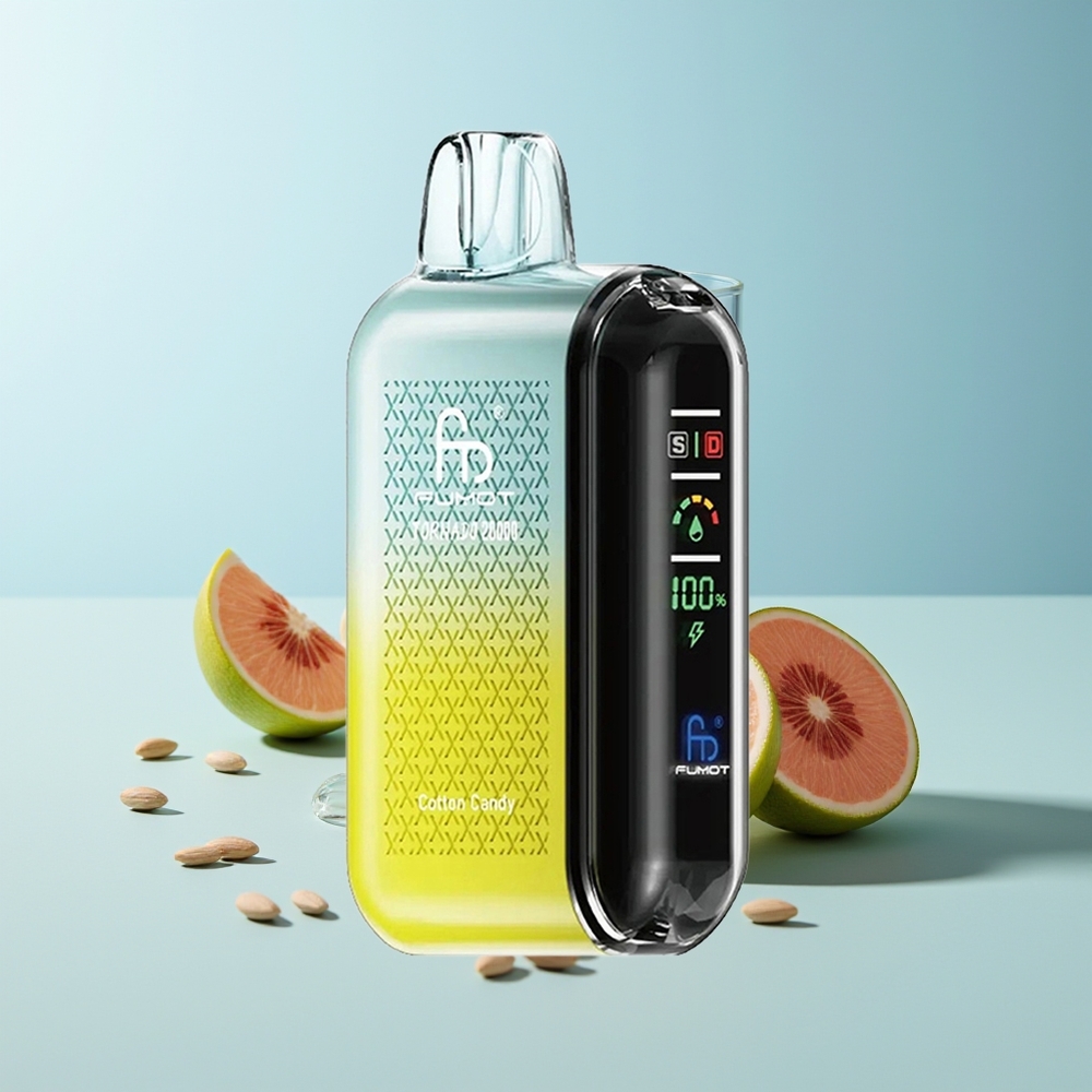 Fumot Tornado 20000 Пуфове Памучна Захар Dual Mesh Coil Smart Display Airflow Control
