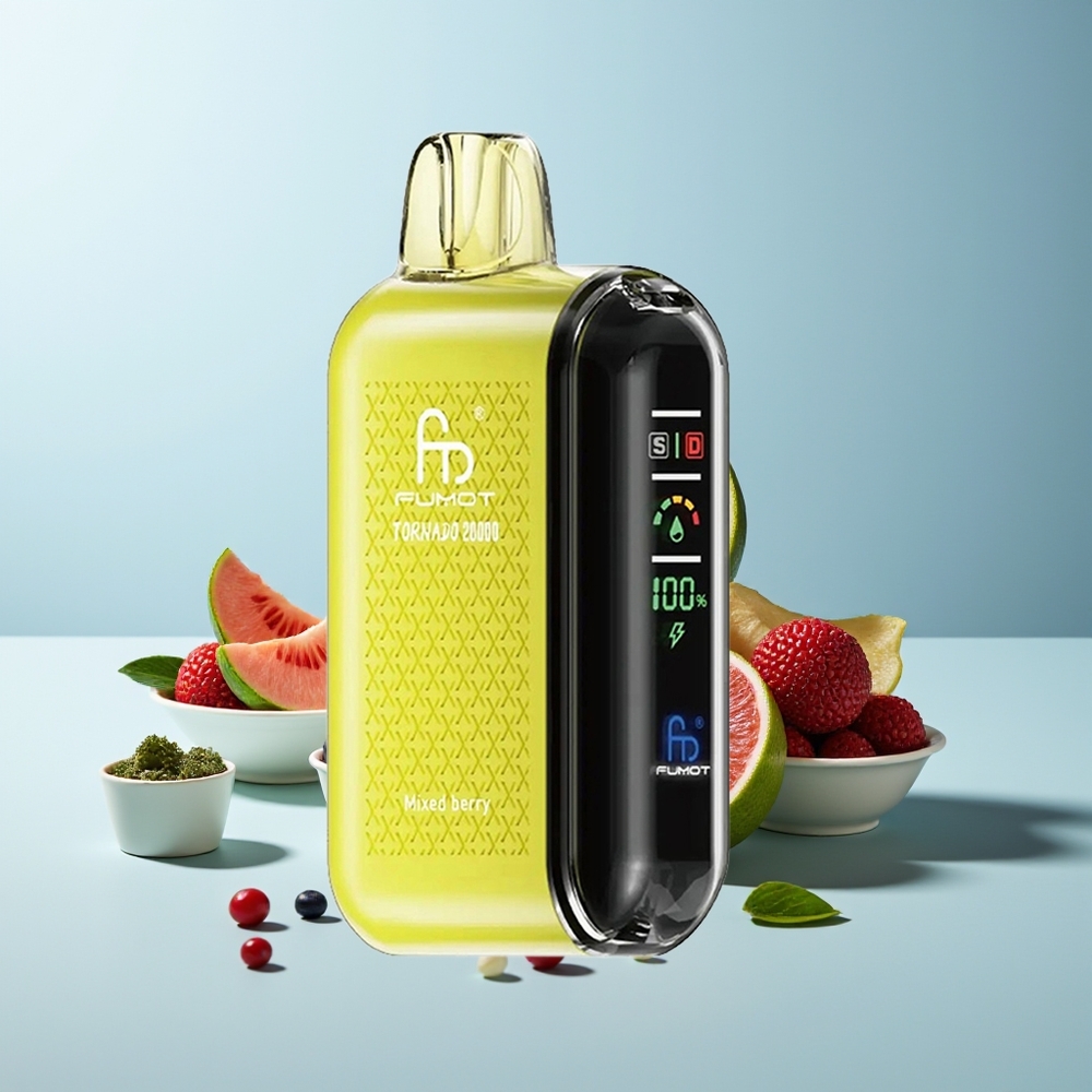 Fumot Tornado 20000 Puffs Смесени Ягоди Dual Mesh Coil Smart Display Airflow Control