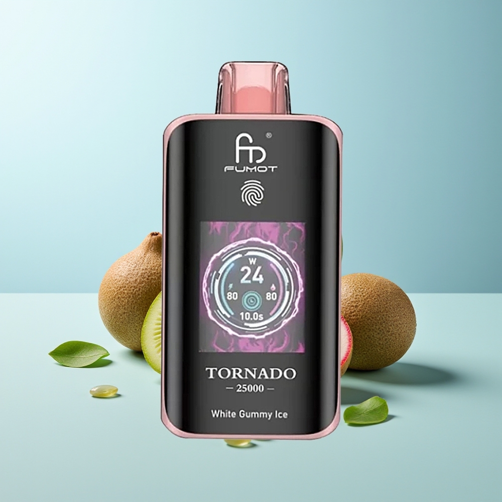 Fumot Tornado 25000 Пуфоса Киви Пъстра Фрукти 700mAh Батерия 20ml E-течност Type-C Зарядно