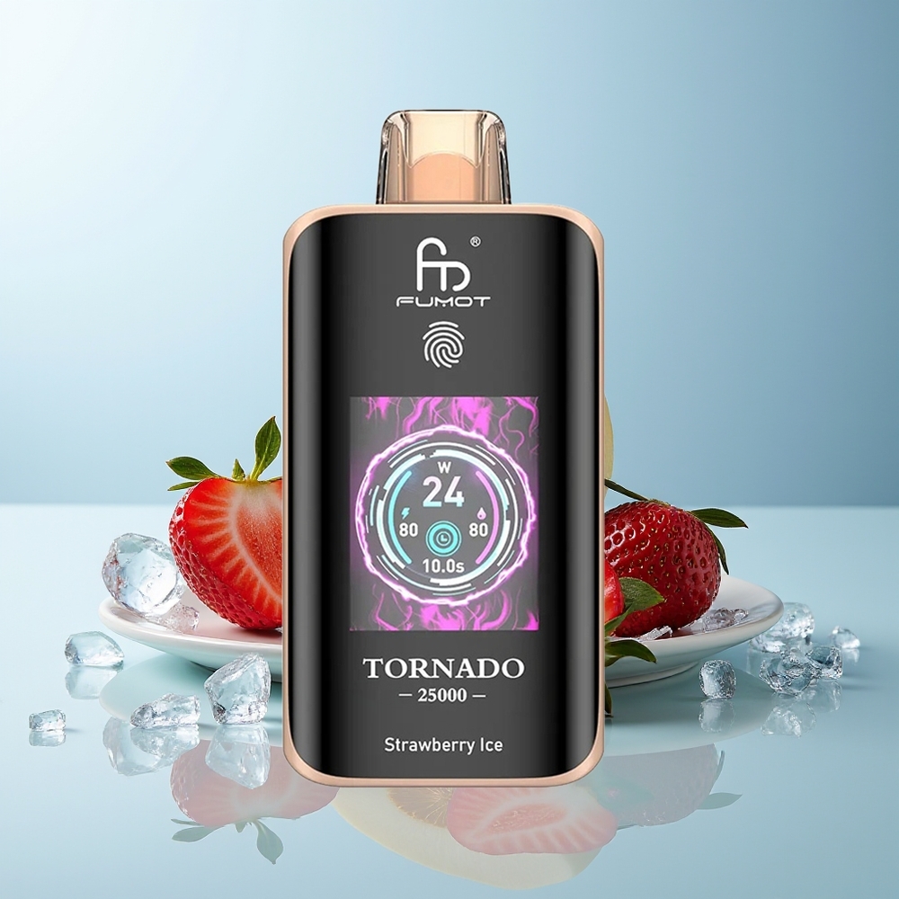 Fumot Tornado 25000 Пуфа Екран Батерия 700mAh Ягодов Лед