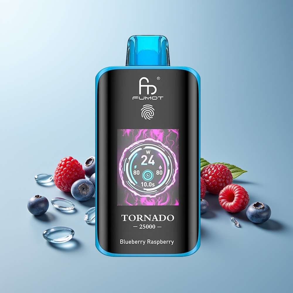 Fumot Tornado 25000 Пуфа Екран Батерия 700mAh Type-C Заливка 20ml Боровинка Малина