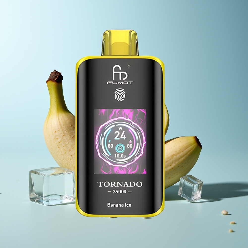 Fumot Tornado 25000 Пуфове Банан Лед HD Екран 700mAh Батерия 20ml Течност Type-C