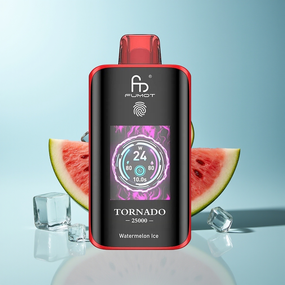 Fumot Tornado 25000 Пуфовa Диня Лед Екран 700mAh Батерия 20ml Течност Type-C
