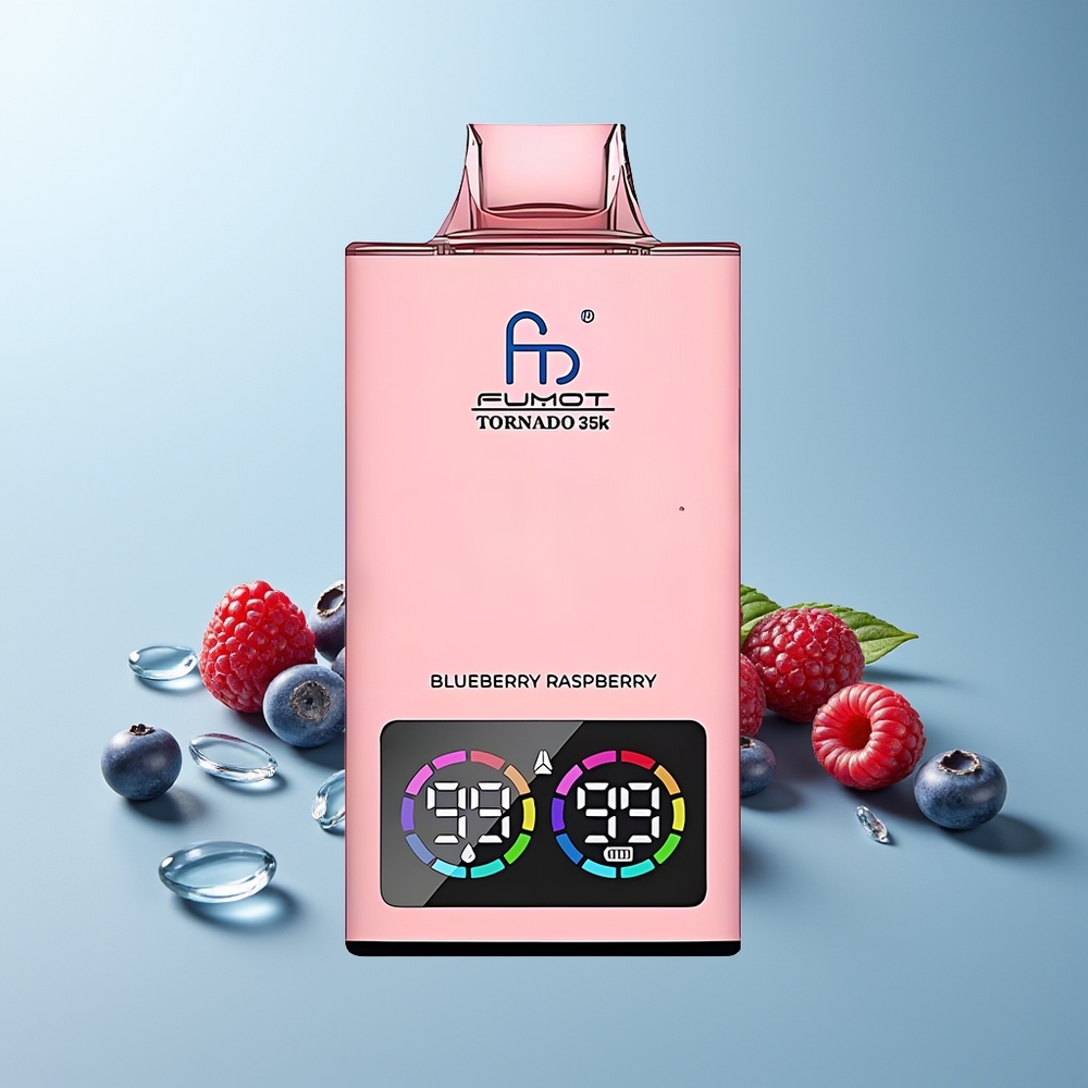 Fumot Tornado 35000 Пуфове Боровинка Малина Dual Mesh Coil E-liquid Indicator RGB Lights