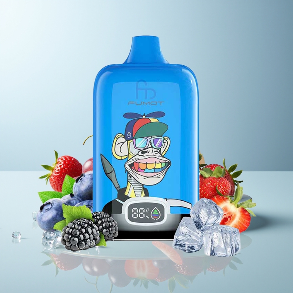 Fumot Tornado Digital Box 12000 Пуфове Ягода Грозде Мрежова Намотка 20мл Type-C