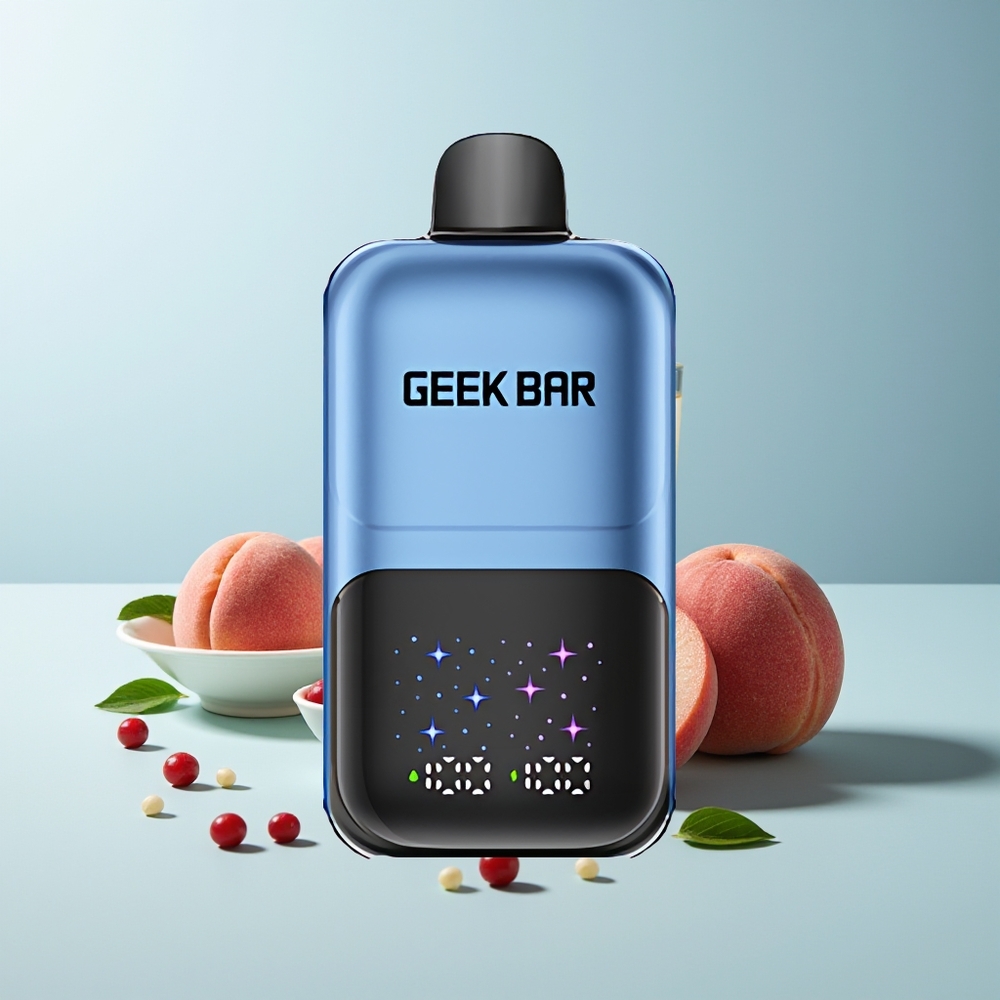 GEEK BAR 2GO 50000 Пуфове Праскова & Ягоди Dual Tanks Голям Екран Регулируем Вкус