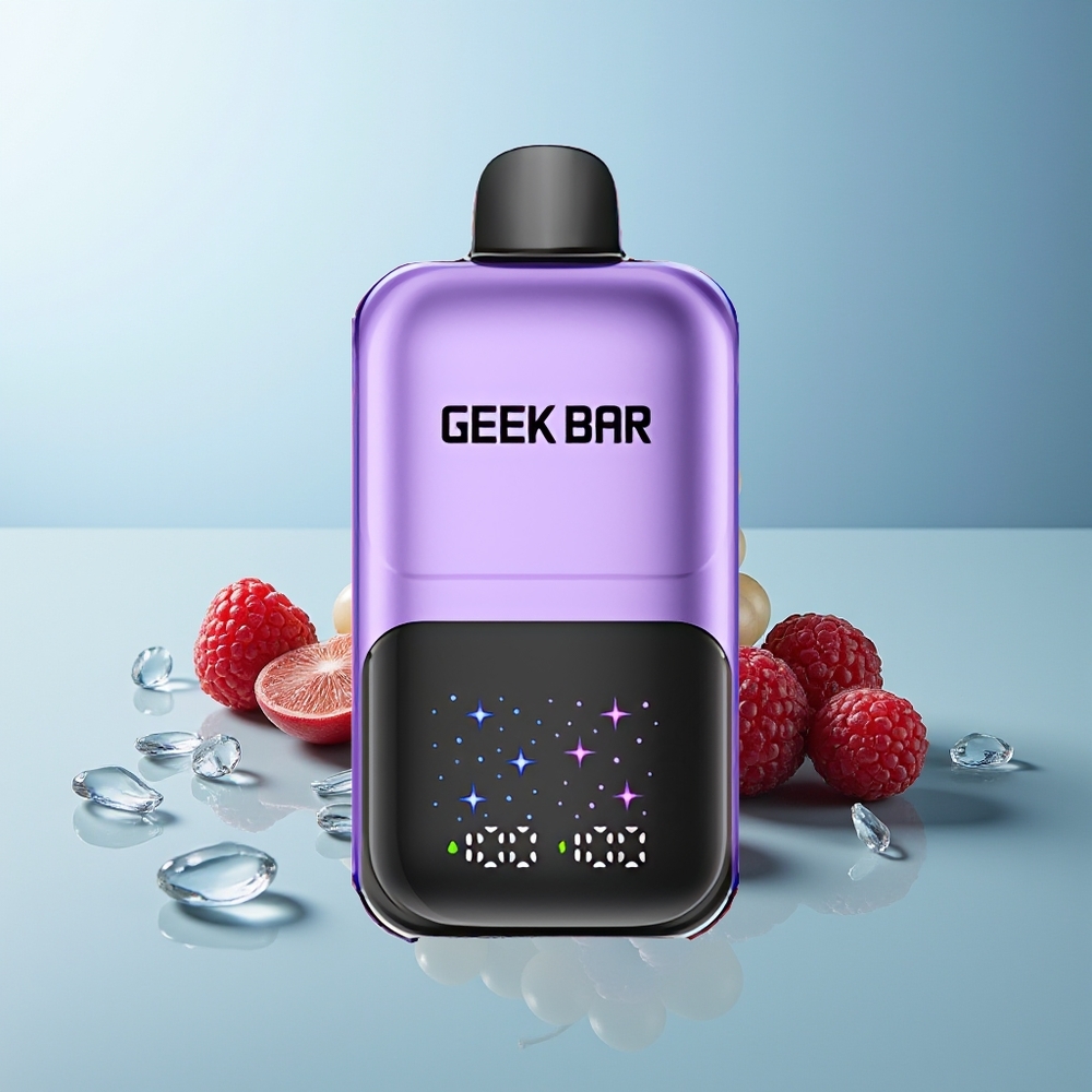 GEEK BAR 2GO 50000 Пуфове Грозде & Малина Интерактивен Екран Регулируеми Нива Батерия с Възможност за Зареждане