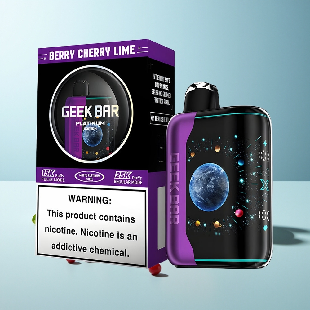 GEEK BAR Platinum Edition 25000 Пуфове Боровинка Череша Лайм USB-Type C 20mL 2%