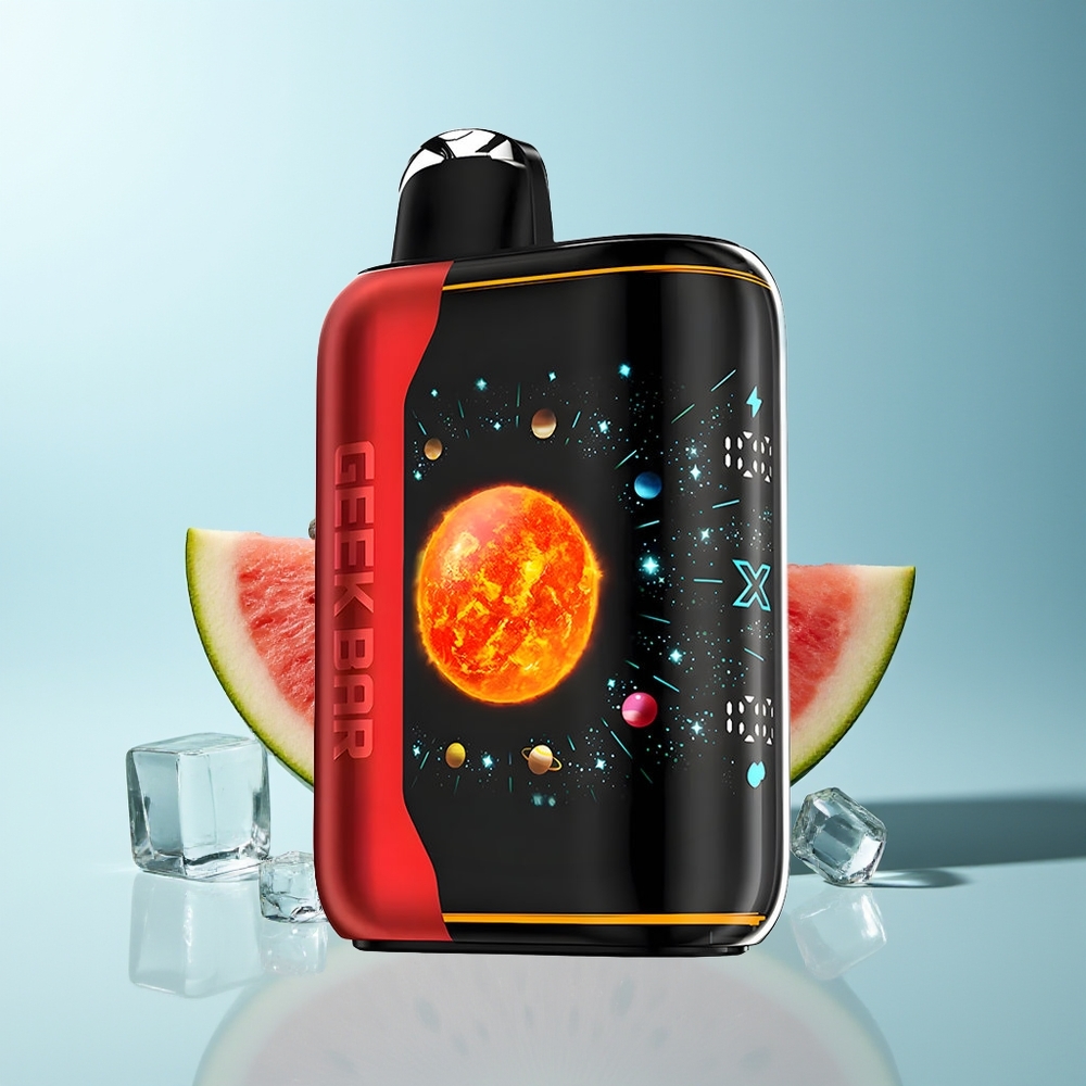GEEK BAR Platinum Edition 25000 Воден Диня Лед USB-Type C Бързо Зареждане 20mL E-Liquid 2% Никотин Dual Mesh Coil