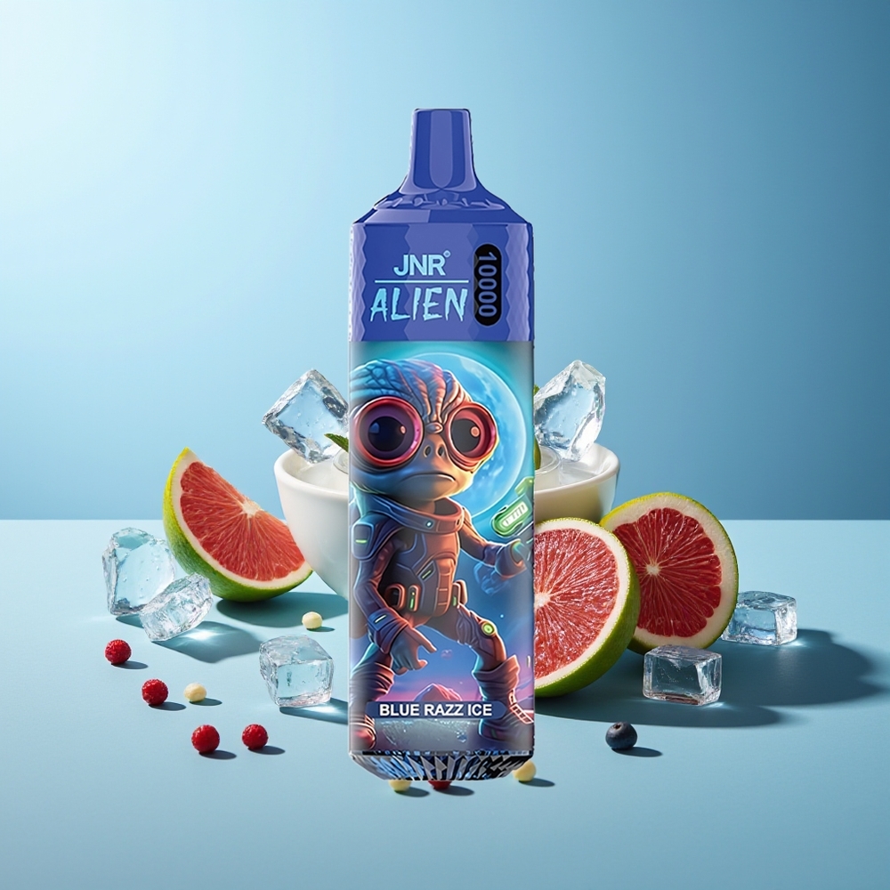 JNR Alien 10000 Пуфове Blue Razz Ice RGB LED Mesh Coil Type-C
