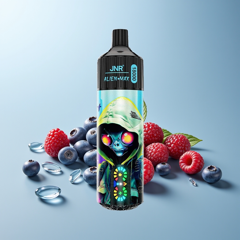 JNR Alien Max 18000 Пуфове Боровинка Малина Двойна Мрежа LED Тип-C