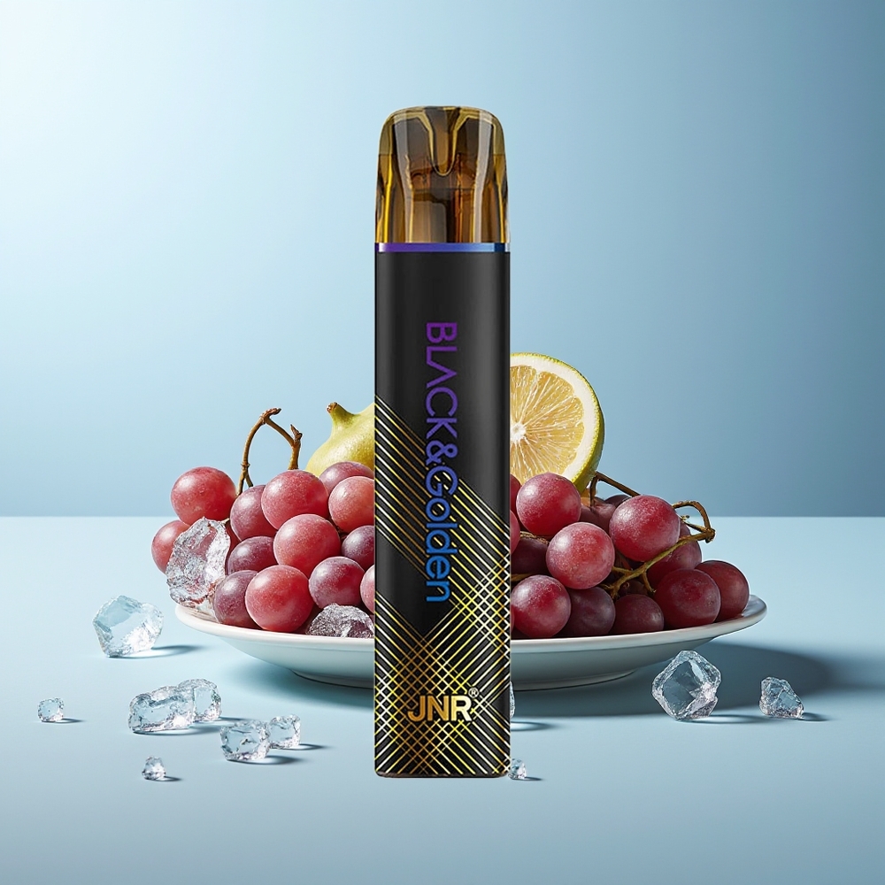 JNR Black&Golden 800 Puffs Гроздов лед 550mAh 2ml 2% Nicotine TPD Certified