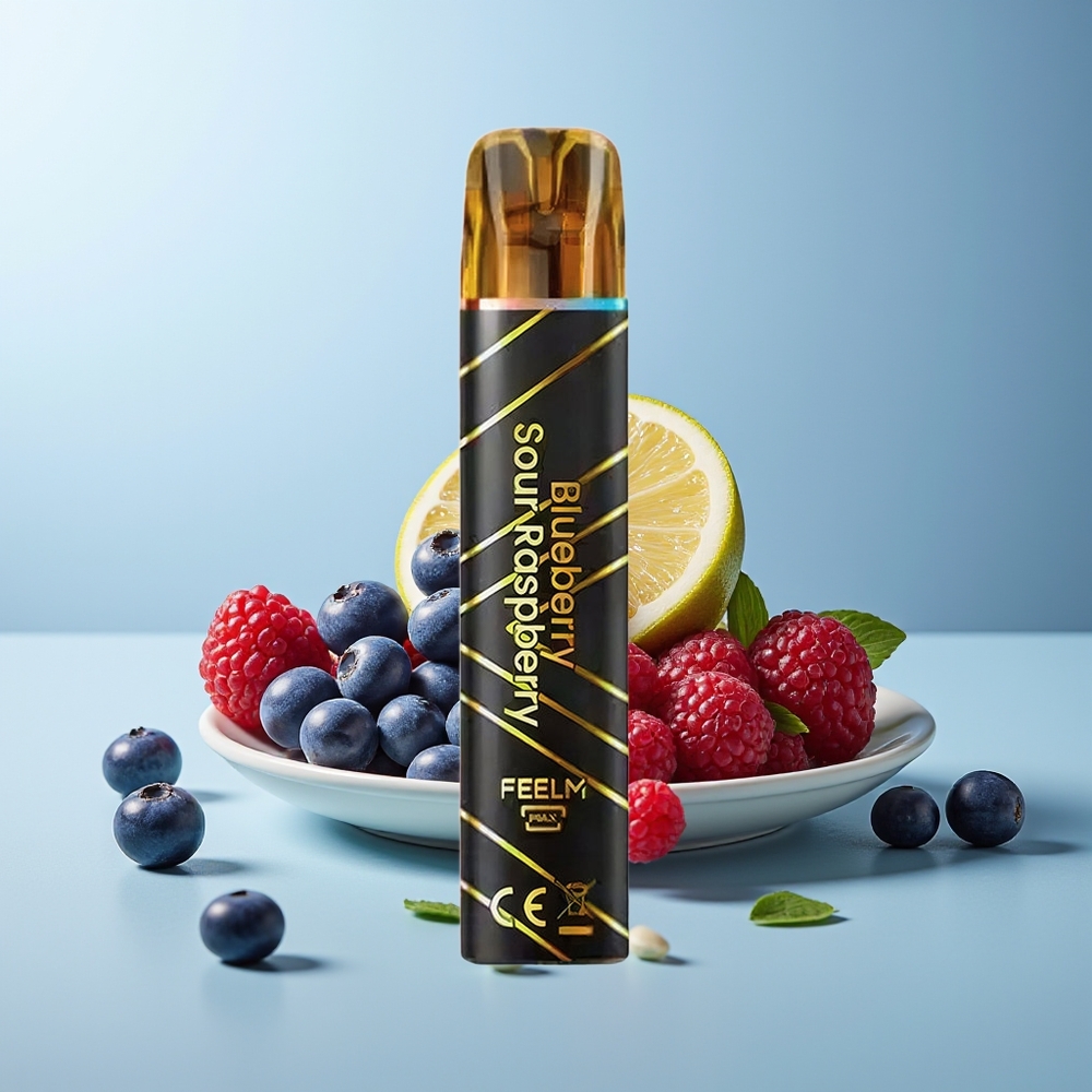 JNR Black&Golden 800 Puffs Синьа боровинка & Кисела малина 550mAh 2ml 2% Nicotine TPD