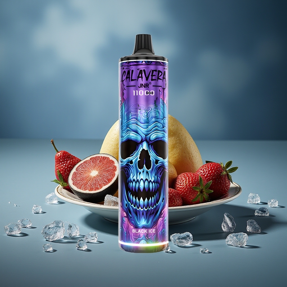 JNR Calavera 11000 Пуфове Черен Лед Тип-C 850mAh 21ml 1.0ohm Mesh
