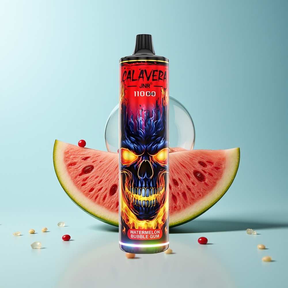 JNR Calavera 11000 Пуфове Диспозейбъл Вейп Диня Дъвка Тип-C Зарядно 850mAh Батерия 21ml Течност
