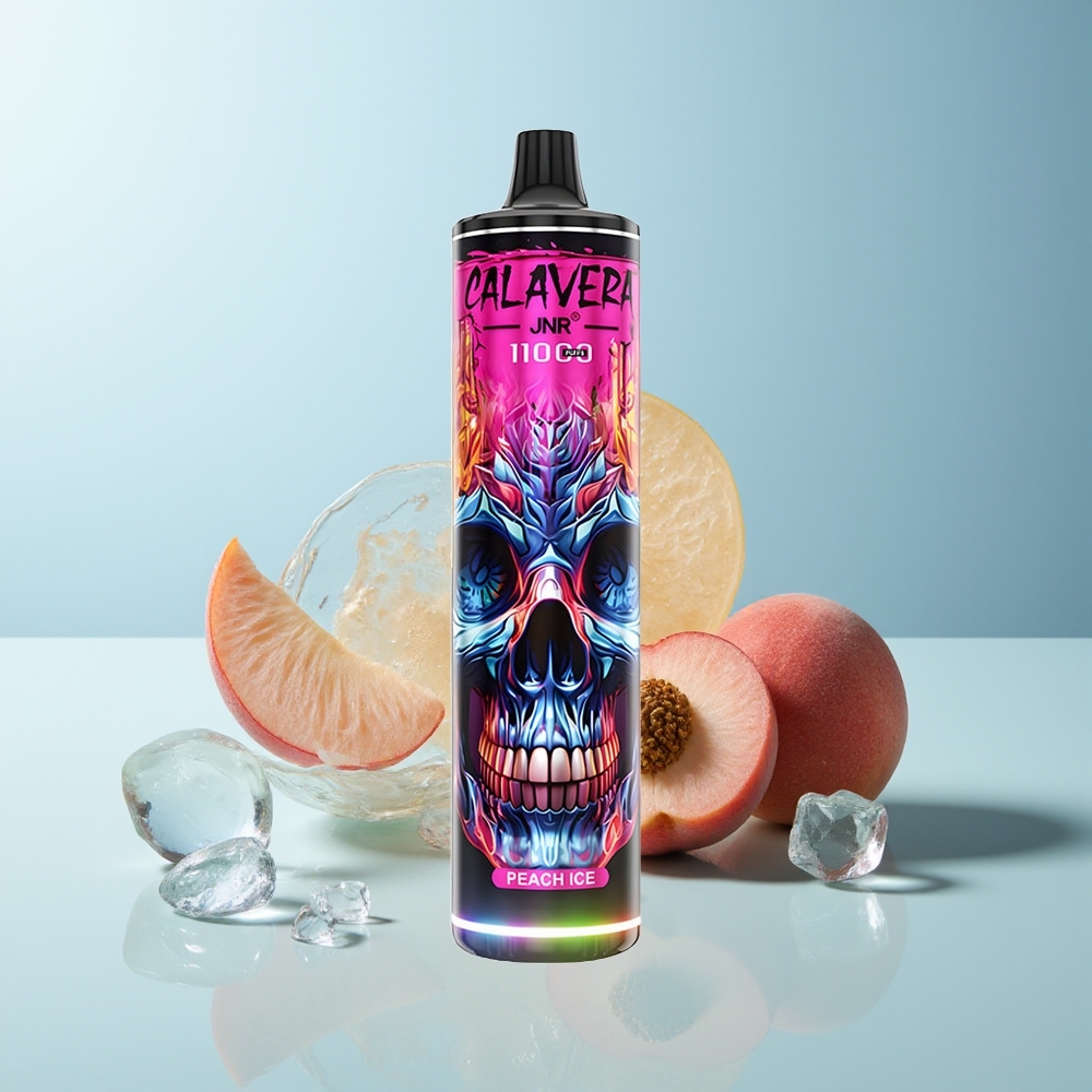 JNR Calavera 11000 Пуфове Праскова Лед Type-C 850mAh 21ml 1.0ohm Mesh 0%2%5% Никотин
