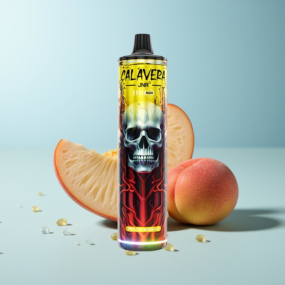 JNR Calavera 11000 Пуфа Едноразов Вейп Праскова Манго Type-C 850mAh 21ml 1.0ohm Mesh 0%2%5%