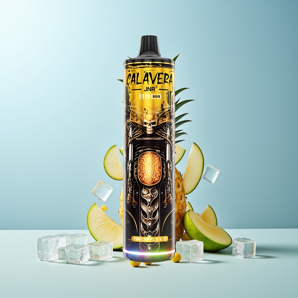 JNR Calavera 11000 Пуфове Диспосабл Вейп Ананас Лед Type-C 850mAh 21ml 1.0ohm Mesh 0%2%5%