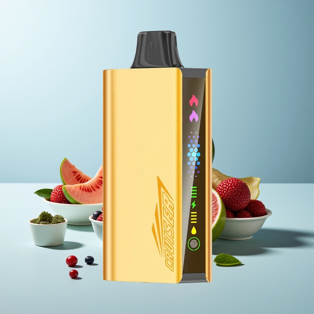 JNR Cruiser 12000 Пуфове Диспозейбъл Вейп Смесени Ягоди No-Charge 3500mAh Dual Mesh 25ml Animation Screen Full-Metal Aluminium