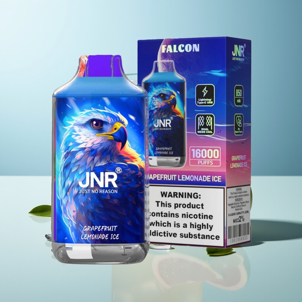JNR Falcon 16000 Пуфове Грейпфрут Лимонада Лед 850 mAh 22ml Lightning Smart LED Display 0%,2%