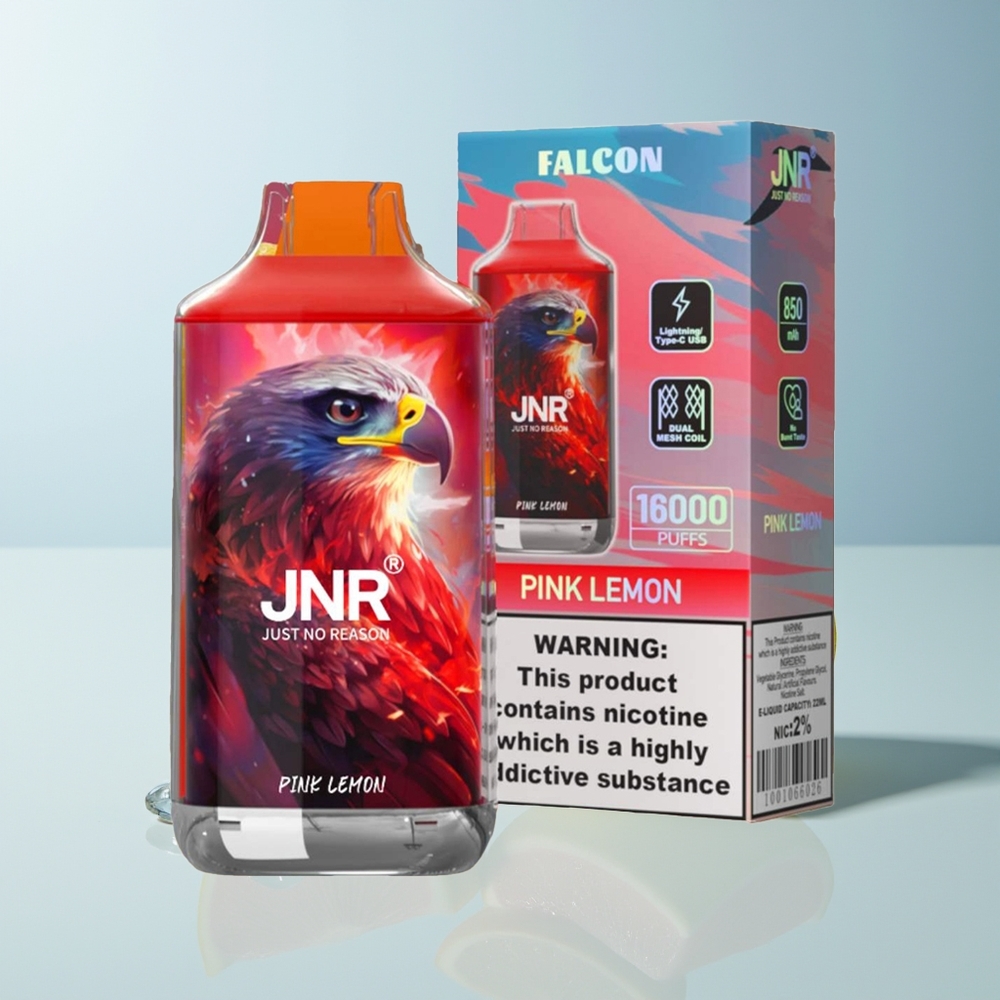 JNR Falcon 16000 Пуфа Розово Лимонада 850mAh 22ml Lightning Smart LED Display 0% 2%
