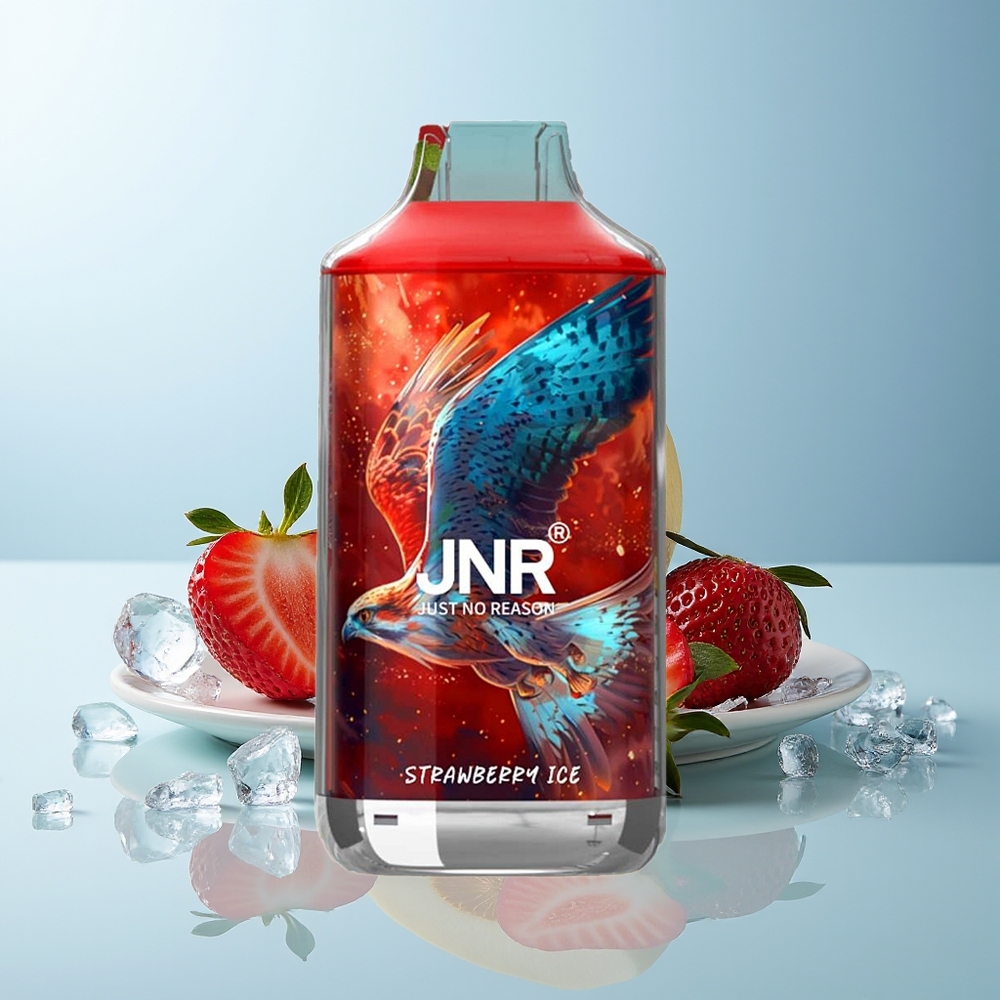 JNR Falcon 16000 Пуфове Ягодов Лед Тип C & Lightning Dual Mesh Coil Smart LED Display 850 mAh 22ml 0%,2%