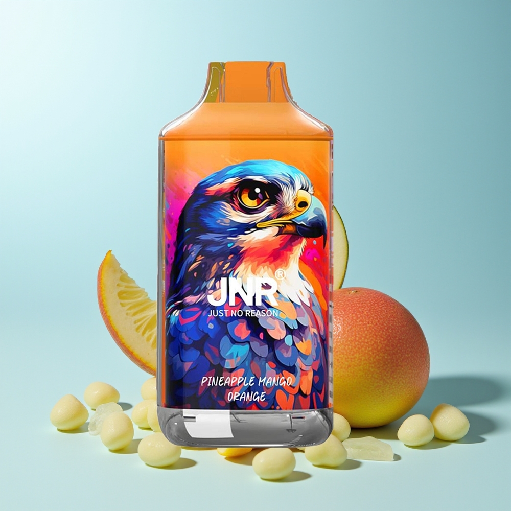 JNR Falcon 16000 Puffs Едноразова Вейп Ананас Манго Портокал 850 mAh 22ml Lightning Smart LED Display 0% 2%