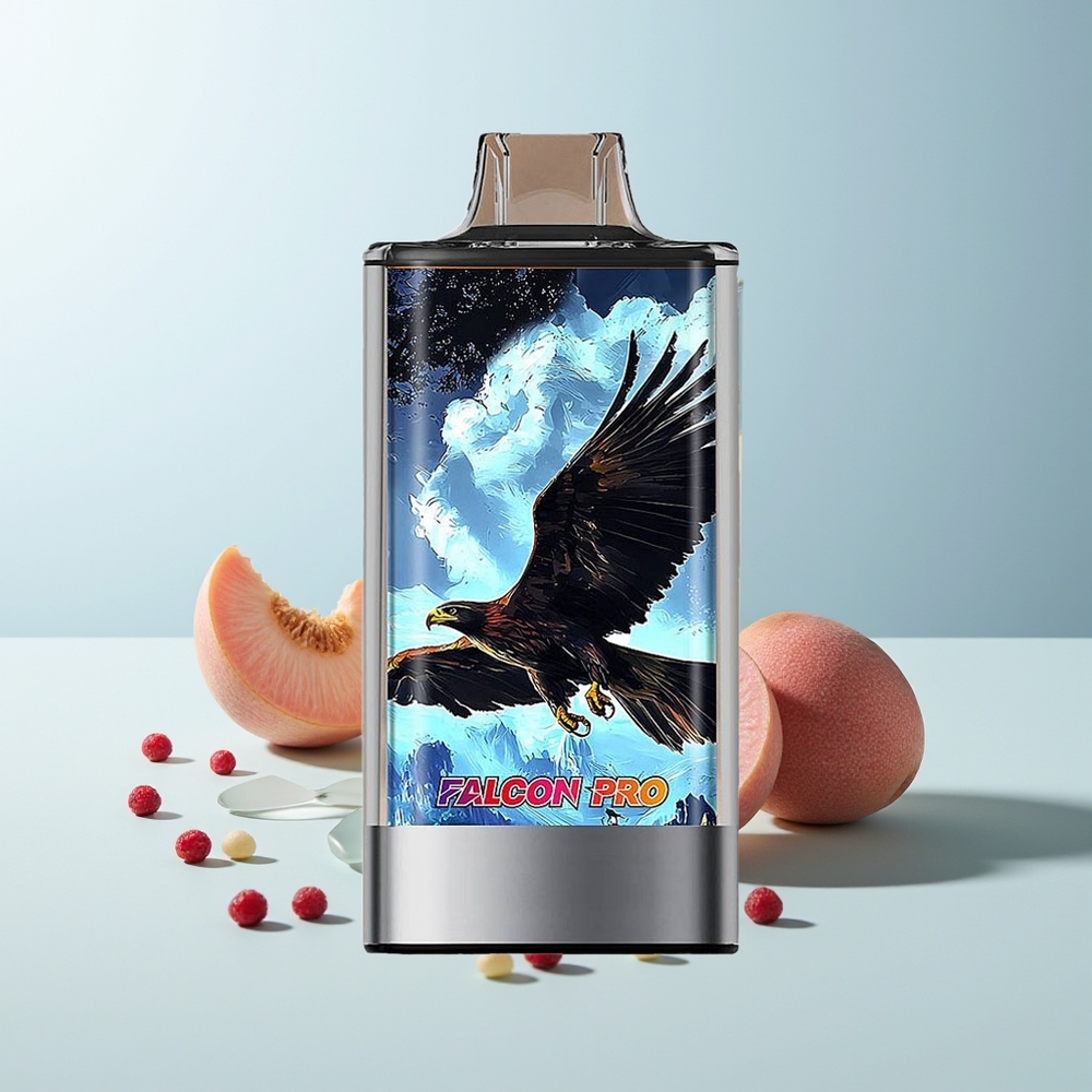 JNR Falcon Pro 28000 28000 затяжки Бял праскова Razz USB Type-C Dual Mesh