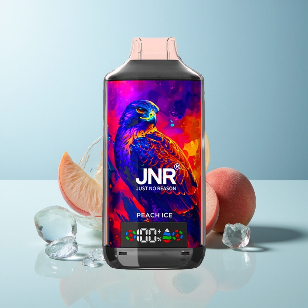 JNR Falcon X 18000 Пуфове Праскова Лед 750mAh 24ml Dual Mesh Coil Digital Display Type-C Quick Charge