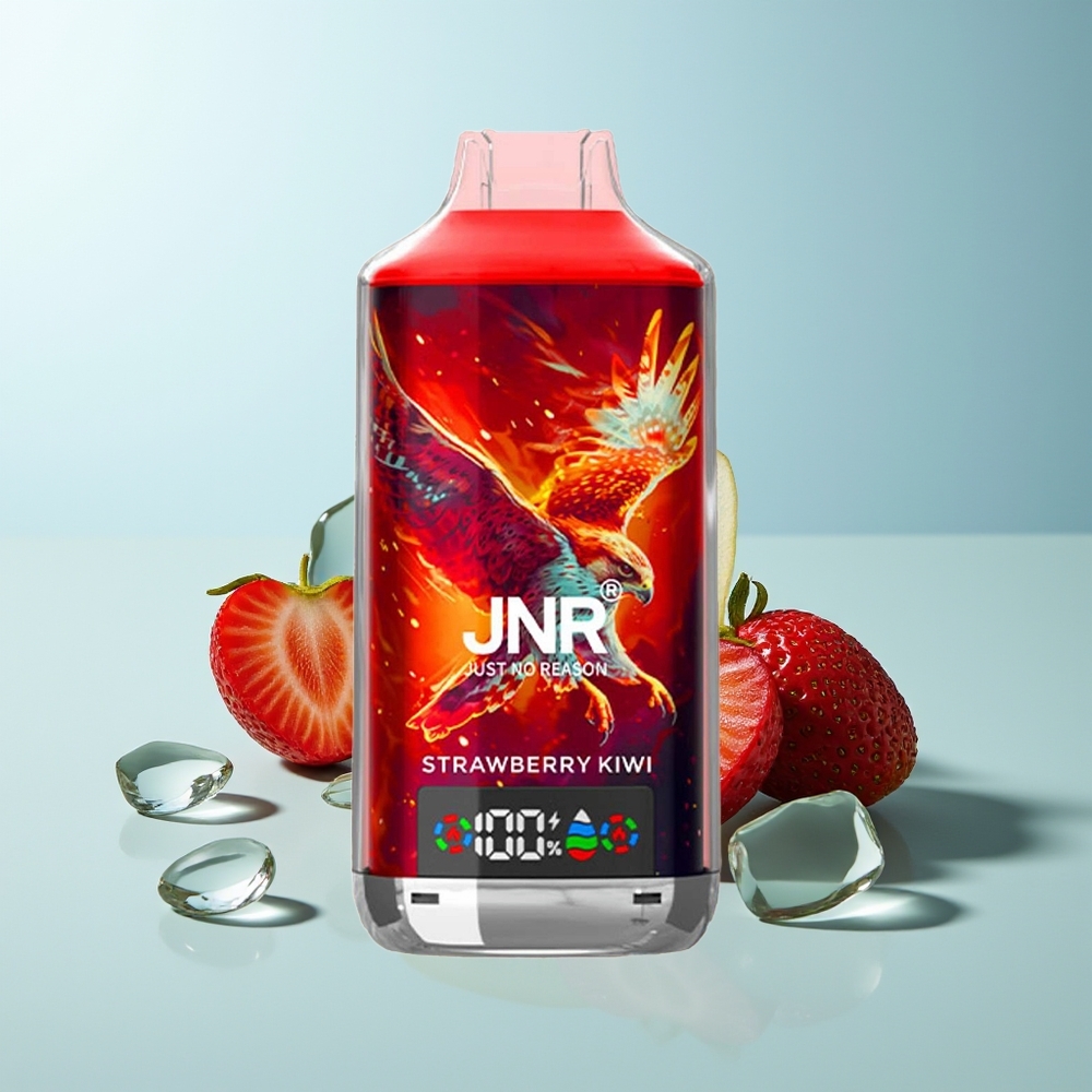 JNR Falcon X 18000 Пуфове Двойна Мрежа Ягода Киви 750mAh Type-C 24ml Цифров Дисплей