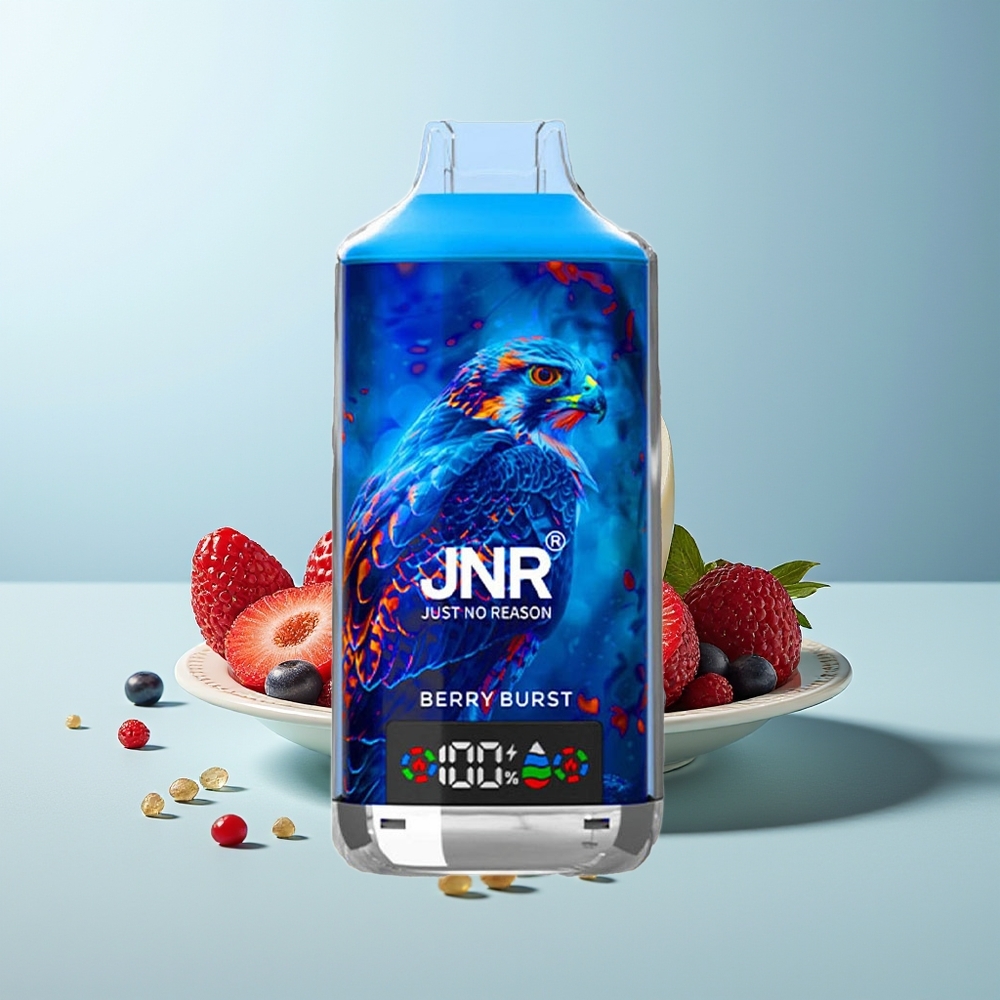 JNR Falcon X 18000 Пуфове Dual Mesh Berry Врищ 750mAh 24ml Digital Type-C 0%/2%/5%