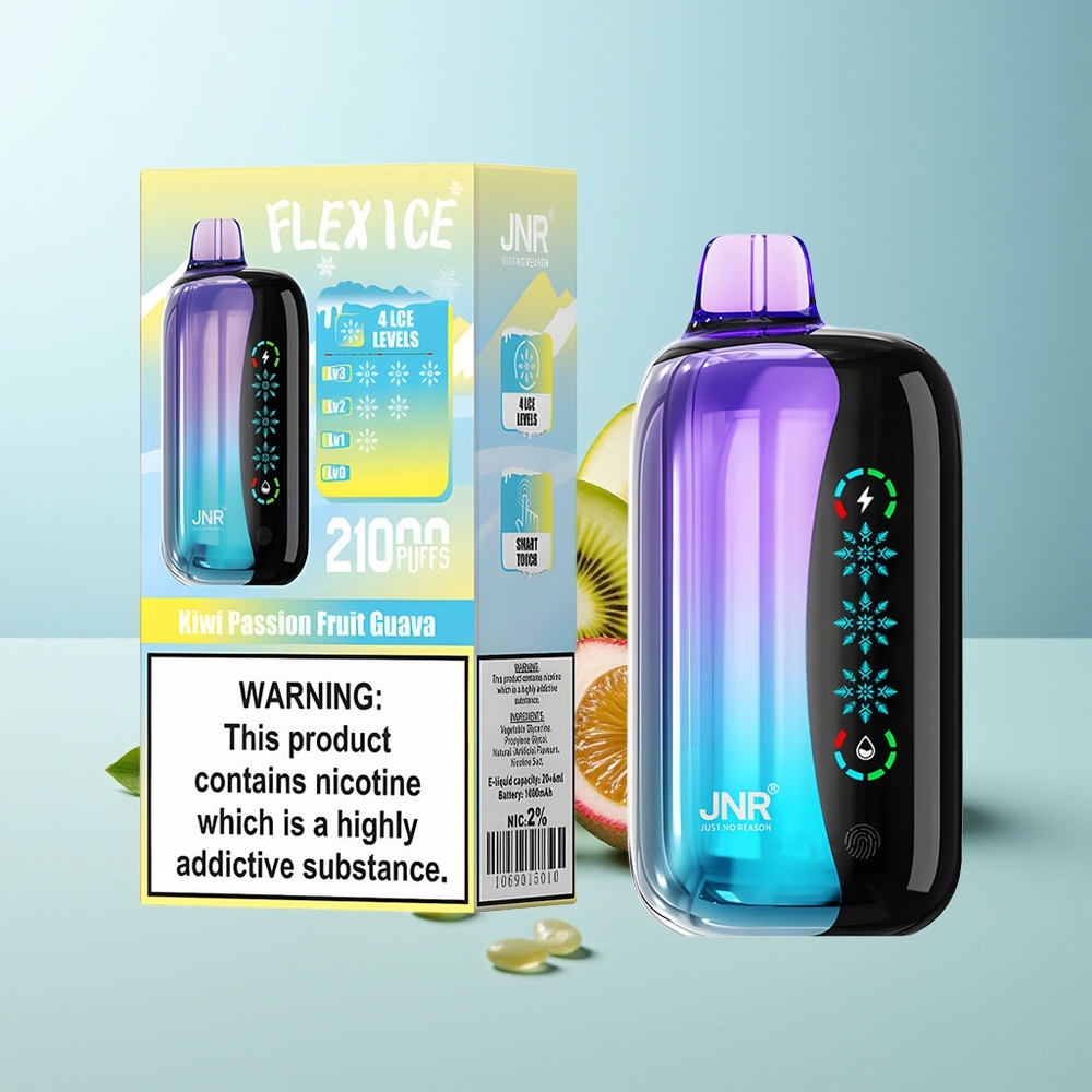 JNR Flex Ice 21000 Пуфове Киви Пъшен Фрут Гуава Adjustable Airflow Dual Mesh Touch Screen