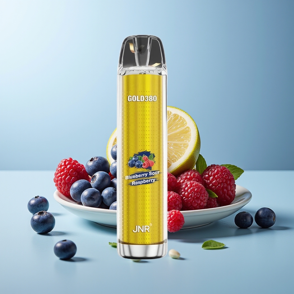 JNR Glod380 6000 Пуфове Диспозейбъл Вейп Синьо-Кисела Малина 1500mAh 1.0ohm 13ml