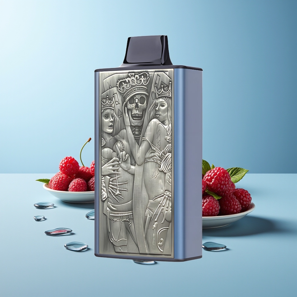 JNR Mega Box 25000 Пуфса Диспоузебл Вейп Синьо Малина Череша 30ml 850mAh Dual Mesh Dual Core Type-C 2% Никотин