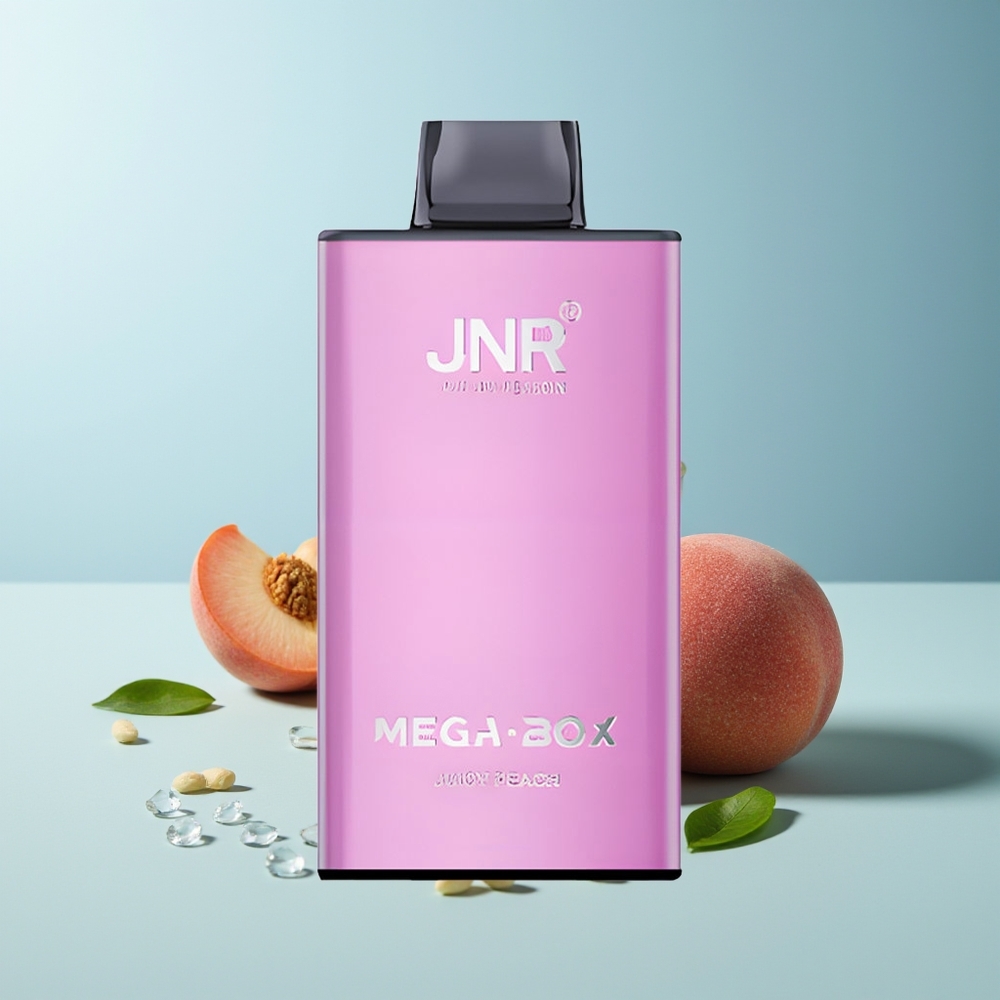 JNR Mega Box 25000 Пуфове Диспосабул Вейп Сочен Праскова Dual Mesh Coil Type-C