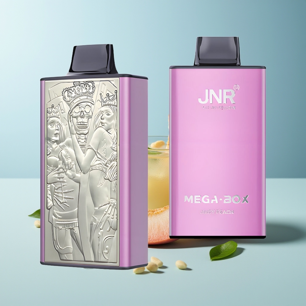 JNR Mega Box 25000 Пуфове Диспосабул Вейп Сочен Праскова Dual Mesh Coil Type-C