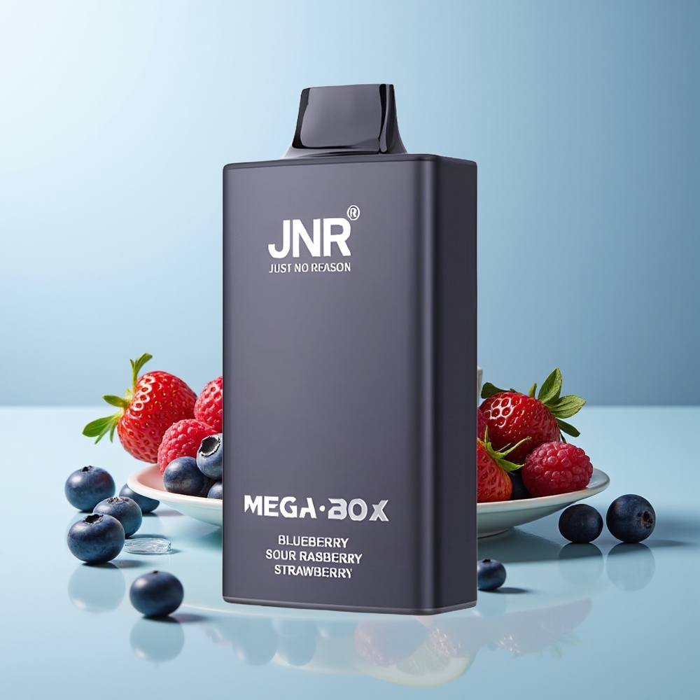 JNR Mega Box 25000 Пуфове Диспоузебъл Вейп Синьа Боровинка Кисела Малина Ягода