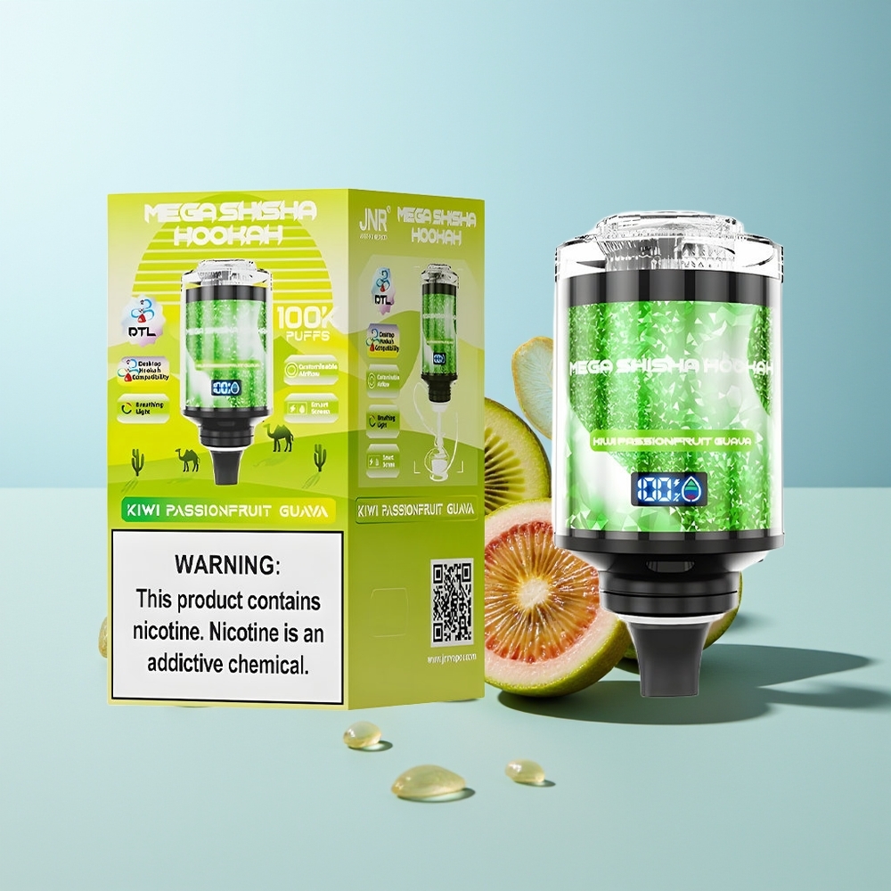 JNR Mega Shisha Hookah 100K Киви Пасънфрут Гуава 60ml 2200mAh Smart Screen