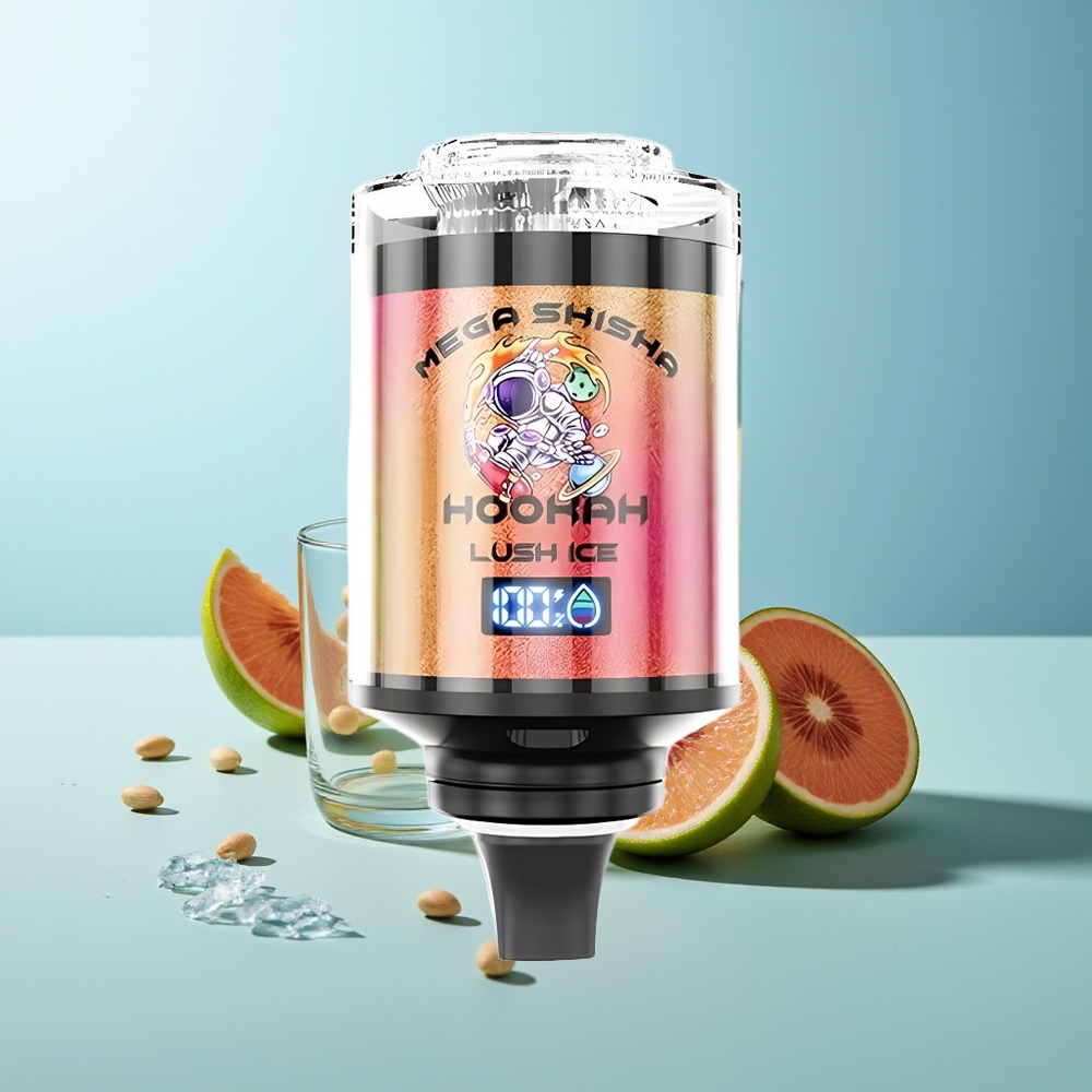 JNR Mega Shisha Hookah 100K Наситен Лед 70.2мм 60мл 2200мAh Тип-C Интерактивен Екран Регулируем Въздушен Поток